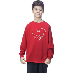 Galaxy Mickey Παιδική Πιτζάμα Βαμβακερή Χειμωνιάτικη Μαύρη Κόκκινη 102