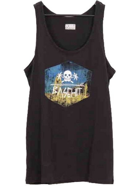 Basehit - MT1611 - Αμάνικη Μπλούζα - black,khaki