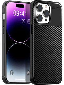 Ancus Autofocus Carbon Fiber Back Cover Black (iPhone 14 Pro)