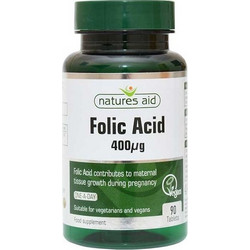 Natures Aid Folic Acid 400mg 90 Ταμπλέτες