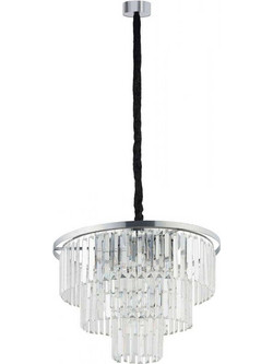 Φωτιστικό Οροφής Cristal M 7617 56x140cm 9xE14 40W Clear-Silver Nowodvorski