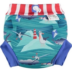 Close Parent Άλμπατρος Αντηλιακό UV Βρεφικό Μαγιό Πάνα Boxer για Αγόρι Μπλε