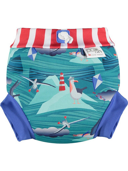 Close Parent Άλμπατρος Αντηλιακό UV Βρεφικό Μαγιό Πάνα Boxer για Αγόρι Μπλε