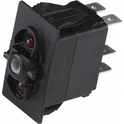 Mastervolt Custom Rocker Switch Momentary ON/OFF/ON Red LED 80-911-0040-00