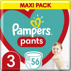 Pampers Pants Maxi Πάνες Βρακάκι No3 6-11kg 56τμχ