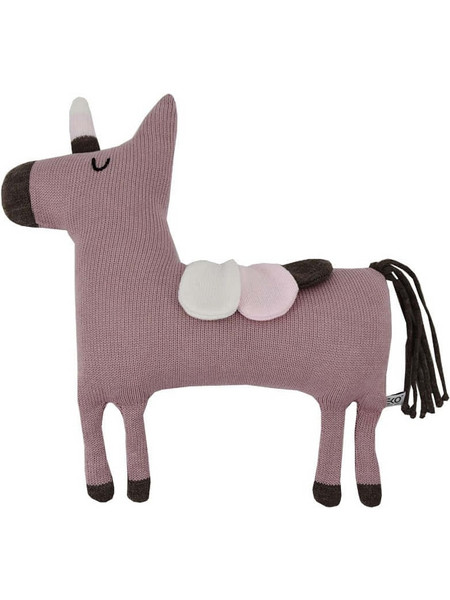 Ekokids Πλεκτό Ζωάκι Pink Rose Unicorn 45cm