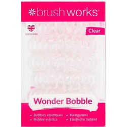 Brushworks Wonder Bobble Clear Σπιράλ Λαστιχάκια Μαλλιών Διάφανα 6 Τμχ
