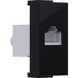 Acaelec Modys Πρίζα Δικτύου με Θωράκιση RJ45 CAT6a IP20 Μαύρο Ματ (10101312330)