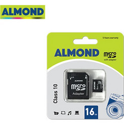 Almond Msd microSDHC 16GB Class 10 + Adapter