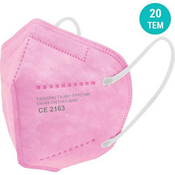 Barbeador FFP2 3D Care Protective Mask Ροζ 20τμχ