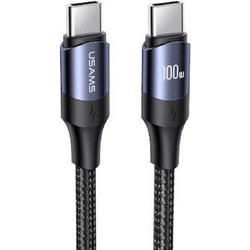 Καλώδιο Usams USB Type-C US-SJ524 , 100W/5A PD, 1.2m Μαύρο