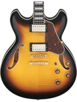 Ibanez AS93FM Ηλεκτρική Κιθάρα Semi-Hollow με HH Μαγνήτες και Ταστιέρα Ebony Antique Yellow Sunburst