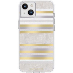 Case-Mate Pearl Stripes MagSafe - Case decorated with mother-of-pearl for iPhone 14 Plus (Pearl Stripes)
