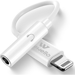 Leewello Μετατροπέας Lightning male σε 3.5mm female Λευκό (YPX-027)