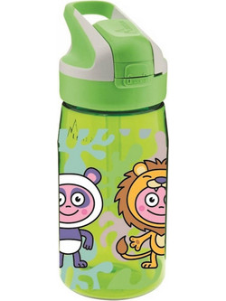 Laken Animals Tritan Παιδικό Μπουκάλι Πλαστικό BPA Free με Καλαμάκι Lime 450ml