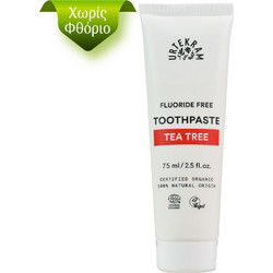 Urtekram No Fluoride Tea Tree Οδοντόκρεμα για Προστασία Ούλων Χωρίς Φθόριο 75ml