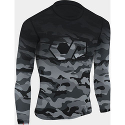 Athlon Παραλλαγή Γκρι, Χακί + Μπλε - Μακρυμάνικο Rash Guard Γκρι