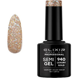 Elixir Semigel 940 Luxury Gold Ημιμόνιμο Βερνίκι Νυχιών 8ml