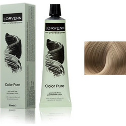Lorvenn Color Pure 10.81 Ξανθό Πολύ Ανοιχτό Περλέ Σαντρέ Μόνιμη Βαφή Μαλλιών Χωρίς Αμμωνία 50ml
