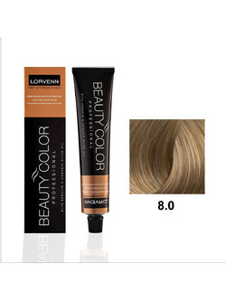 Lorvenn Beauty Color 8.0 Ξανθό Ανοιχτό Μόνιμη Βαφή Μαλλιών 70ml