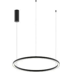 LUCE Hoop Κρεμαστό Φωτιστικό Οροφής Μονόφωτο LED με Ρυθμιζόμενο Λευκό Φως Μαύρο 8031414884889