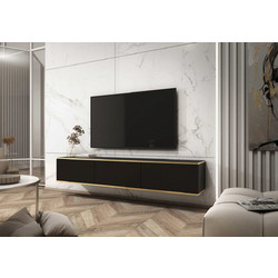 Έπιπλο τηλεόρασης ORO επιτοίχιο ανθρακί 175x30x32cm