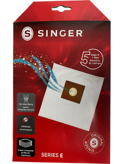 Singer VC2020/1020/210 Microfiber Σακούλες Σκούπας 5τμχ Συμβατές με Σκούπα Singer