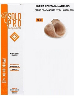 Solo Pro 9.0 Ξανθό Πολύ Ανοιχτό Μόνιμη Βαφή Μαλλιών 100ml