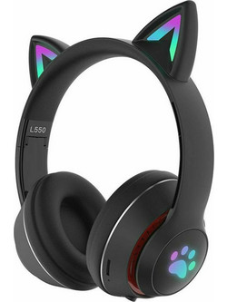 L550 Ασύρματα Bluetooth Παιδικά Ακουστικά Over Ear με Noise Canceling Μαύρα