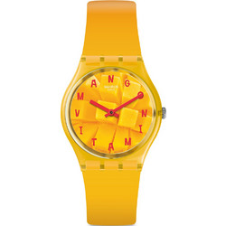 Swatch Coeur De Mangue Γυναικείο Ρολόι με Πορτοκαλί Καουτσούκ Λουράκι GO119