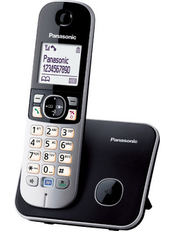 Panasonic KX-TG6811 Ασύρματο Τηλέφωνο με Ανοιχτή Ακρόαση Μαύρο Ασημί