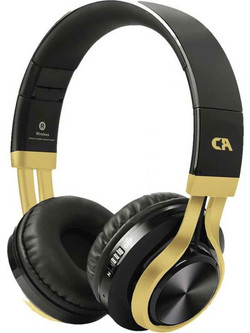 Crystal Audio BT-01 Ενσύρματα & Ασύρματα Bluetooth Ακουστικά On Ear Μαύρα Χρυσά