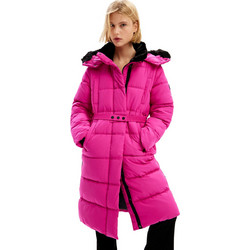 Desigual Surrey Γυναικείο Μπουφάν Χειμωνιάτικο Puffer Μακρύ Φούξια 23WWEWAZ