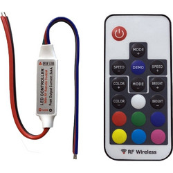 RGB LED Controller 17 Keys & Remote Avide Strip 5-24V 144W