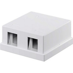 GOOBAY Keystone κυτίο 79366 για 2 θύρες δικτύου 61.42mm σε λευκό χρώμα - 79366