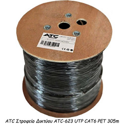 ATC U/UTP Cat.6 Καλώδιο Δικτύου Ethernet 305m Black 06.006.0043