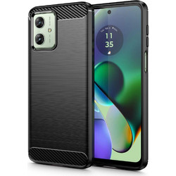 Techsuit Carbon Back Cover Θήκη Μαύρη (Motorola Moto G54 5G / Moto G54 Power Edition / Moto G64)
