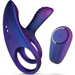 Hueman Vibrating Cock Ring Ελαστικό Δαχτυλίδι Πέους & Όρχεων Σιλικόνης με Δόνηση 3.8cm Μωβ