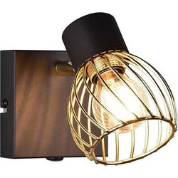 Φωτιστικό Τοίχου Ardon R81381080 E14 16x9x11cm Black-Gold RL Lighting