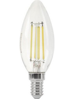 OPTONICA LED λάμπα candle C35 1472, Filament, 4W, 2700K, 400lm, E14