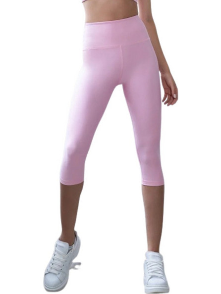Lismina Capri Leggings Γυναικείο Κολάν Capri Ψηλόμεσο Push Up Ροζ 4317