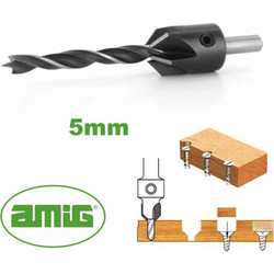 Amig 22164 Φρέζα ξύλου με τρυπάνι 5mm