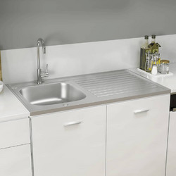 vidaXL 147237 Ένθετος Νεροχύτης Inox 100x60cm