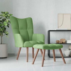vidaXL Πολυθρόνα Relax με Υποπόδιο Βελούδινη Πράσινη 328065