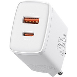 Baseus CCXJ Φορτιστής Χωρίς Καλώδιο με Θύρα USB-A & USB-C 20W Power Delivery & Quick Charge 3.0 White