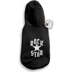Glee Φούτερ Κουκούλα & Στάμπα Μαύρο 45cm Rock Star