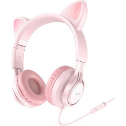 Hoco W36 Ενσύρματα Ακουστικά Over Ear Ροζ