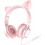 Hoco W36 Ενσύρματα Ακουστικά Over Ear Ροζ