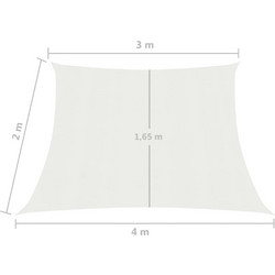 Πανί Σκίασης Λευκό 3/4 x 2 μ. από HDPE 160 γρ./μ
