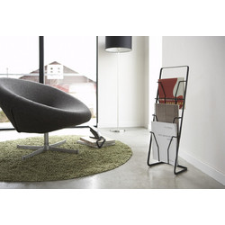 Yamazaki Εφημεριδοθήκη Μεταλλική Μαύρη Tower 25x18x71